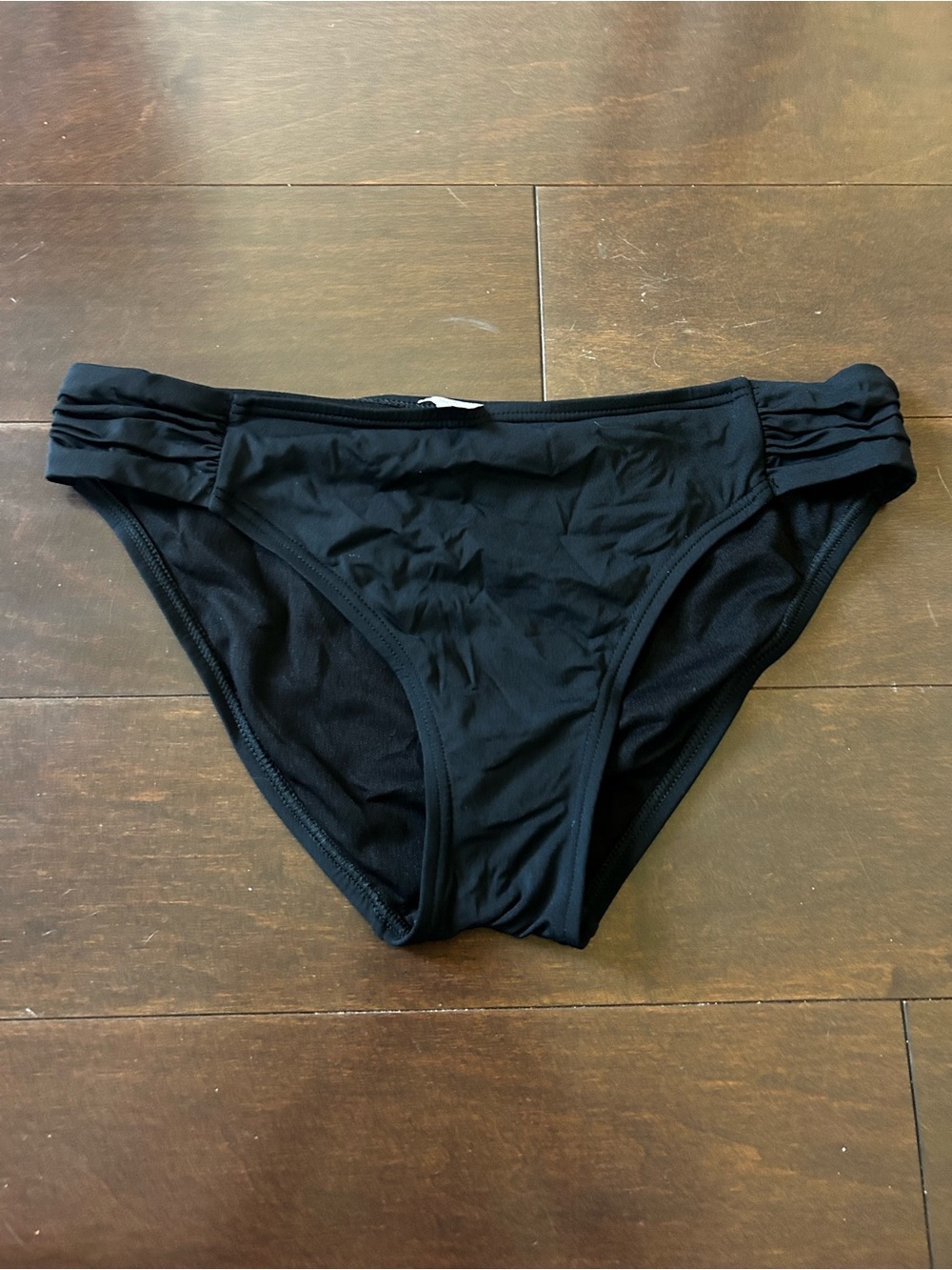 Apt. 9 Black Bikini Bottom with Side Ruching